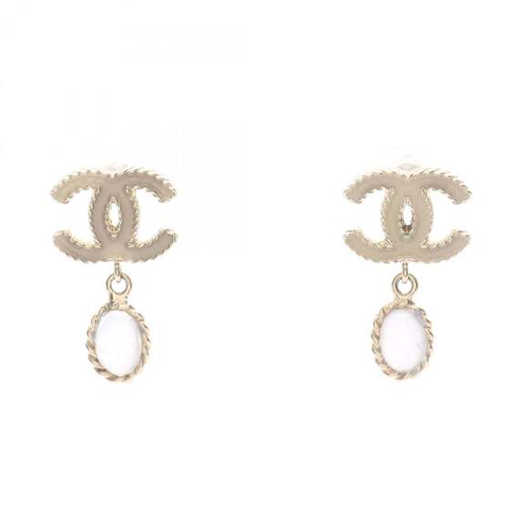 CHANEL Jewelry - CHANEL Gold Logo Earrings